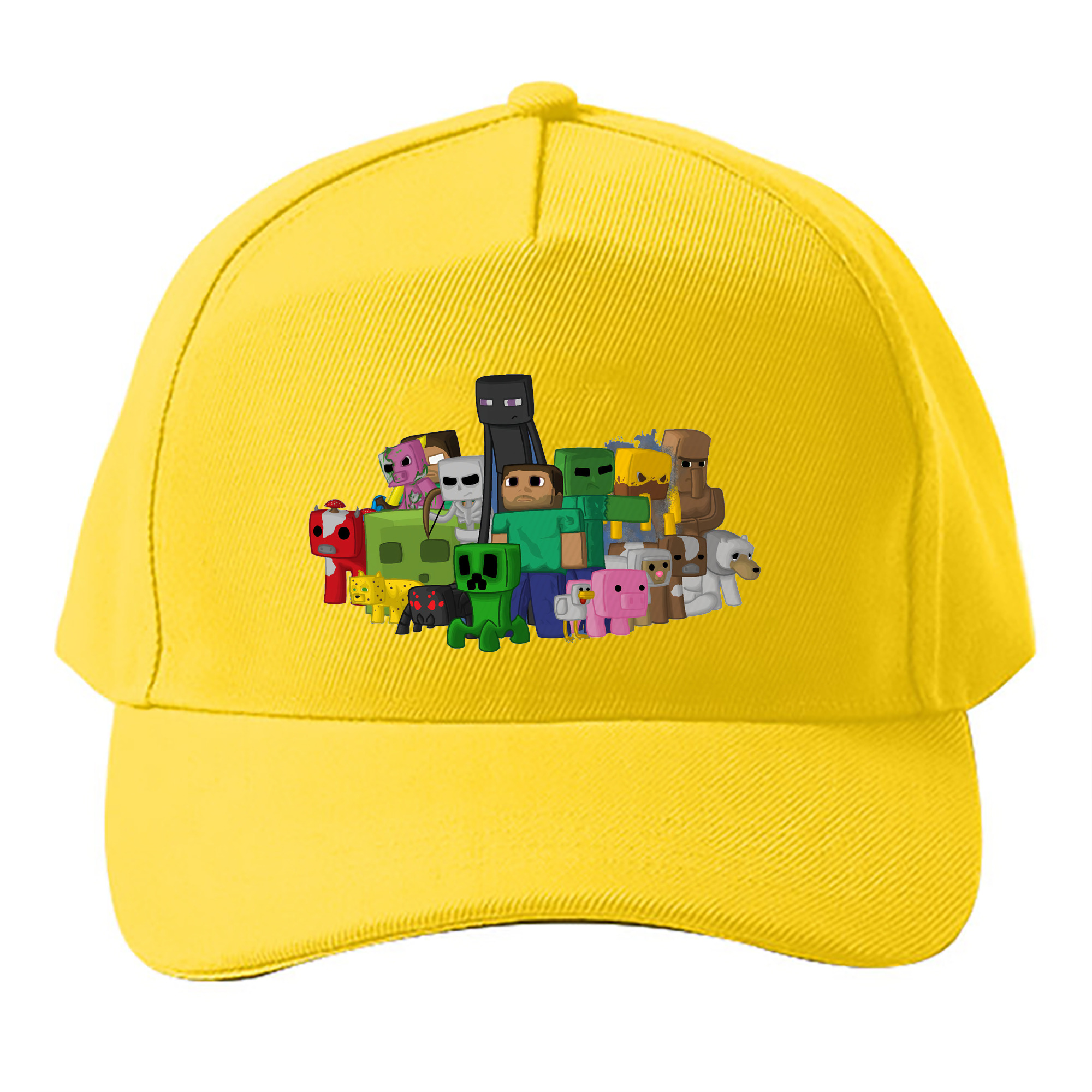 （画像用） マインクラフト ブロックの世界 Minecraft MC Block world ベースボールキャップ 綿100％ 男女兼用 帽子 スポーツ